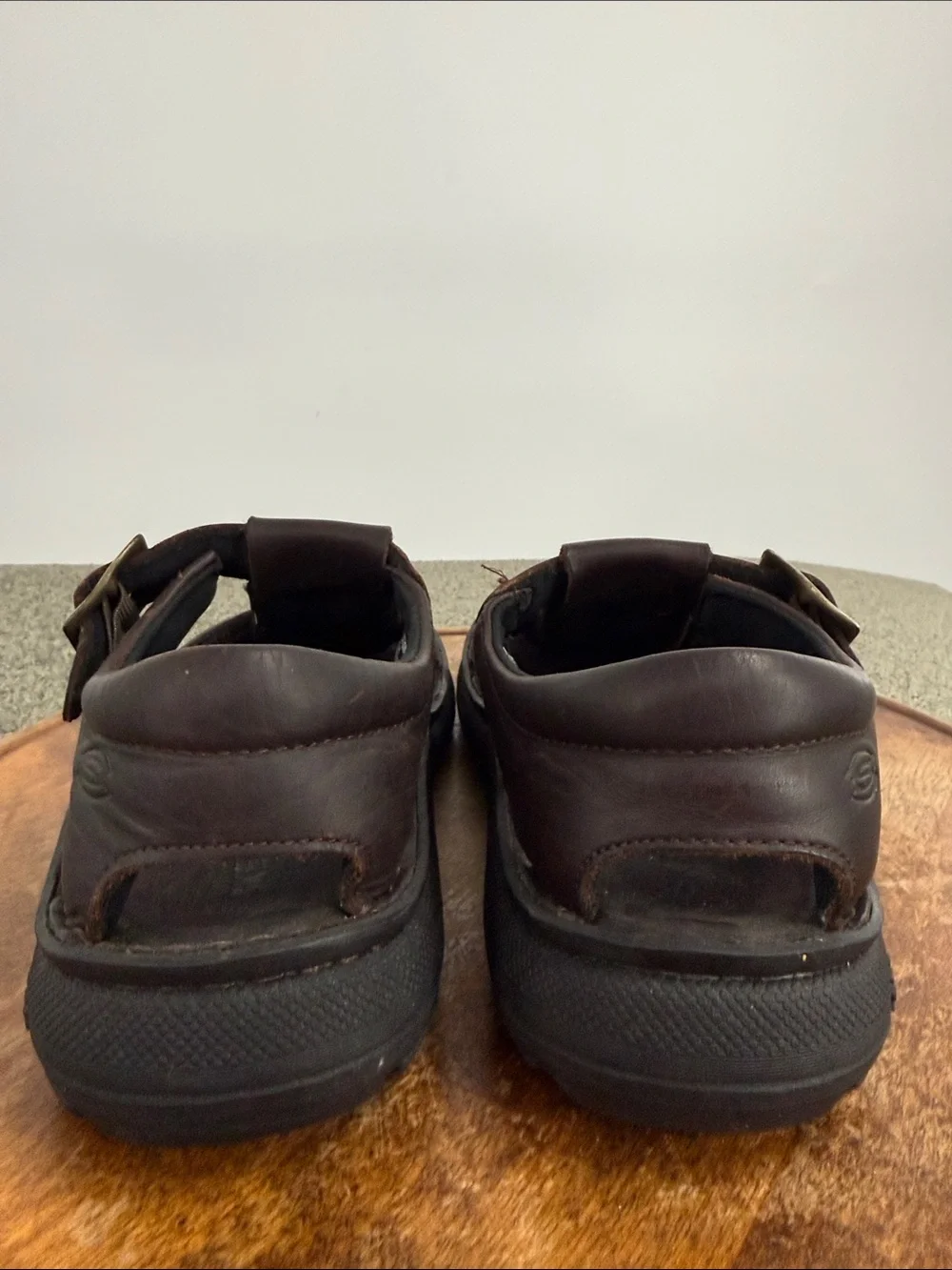 Skechers Sandals Mens 7 Brown Leather Fisherman Buckle Chunky 90s Y2K 7411